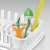 CLEAN KIT white dish drying rack with cutlery holder, close-up