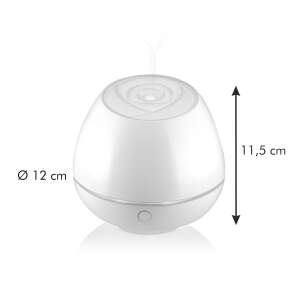 FANCY HOME Rose ultrasonic aroma diffuser, white, 12 cm diameter, 11.5 cm high - Diffuser