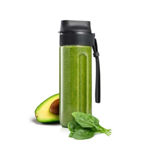 PRESIDENT Smoothie bottle 0.6 l, anthracite, with avocado and spinach