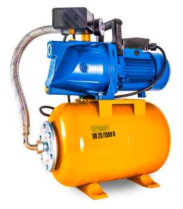 System zaopatrzenia w wodę domową Elpumps VB 25/1500B, 1500W, 6300l/h, 48m, 9m, 4.8bar, zbiornik 25l, niebieski i żółty, pompa wodna, zbiornik ciśnieniowy, system wodny do domu - Pompa