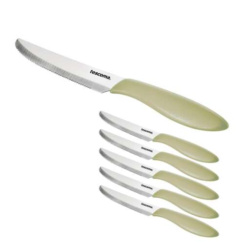Set de 6 cuțite de steak Tescoma PRESTO 12 cm, bej