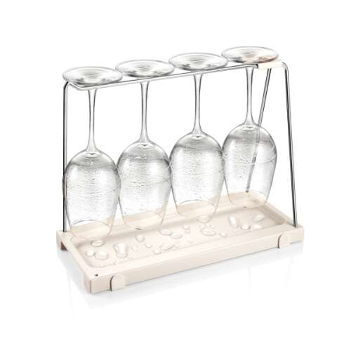 FlexiSPACE Wine glass holder with drip tray 330 x 148 mm