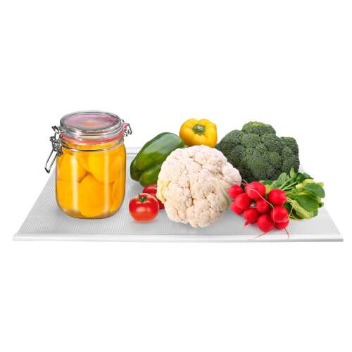 FlexiSPACE antibacterial refrigerator liner with vegetables and jar