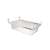 FlexiSPACE Universal Drawer 290 x 190 mm, deep, clear plastic drawer with white clips for refrigerator or cabinet shelves