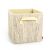 FANCY HOME beige fabric storage cube with handles