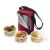 FRESHBOX Lunch Box, with 3 food containers, 0.8 l, bordeaux 56775774