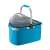 COOLBAG szigetelt hűtőkosár, kék, nyitott, a ezüst szigetelő réteg látható
