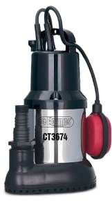 Elpumps CT 3674 submersible pump for clean water, stainless steel and plastic construction, 600W, 10800l/h, 8m head, 1bar pressure, 10m cable - Irrigation