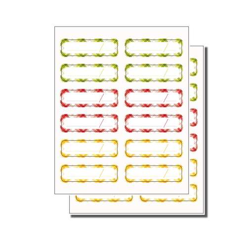 DELLA CASA 24er Pack selbstklebende Etiketten für Einmachgläser, buntes Design