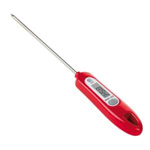 PRESTO digital meat thermometer, red, with stainless steel probe - Kitchen Thermometer