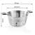 GrandCHEF 23 cm stainless steel strainer for pots, with handles, showing dimensions