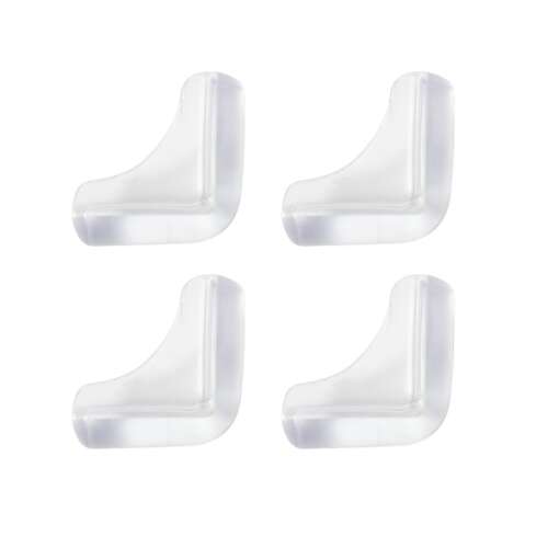 PRESTO 4 pack clear corner protectors for furniture, baby safety, childproof, transparent, self-adhesive
