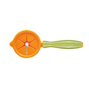 PRESTO CARVING vegetable slicer, orange and green handheld tool for making vegetable noodles - Handheld slicer