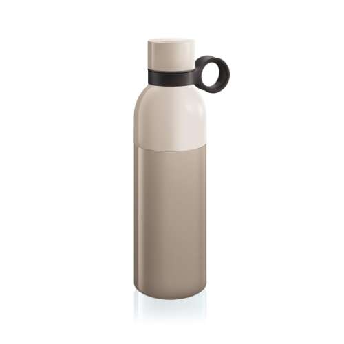 CONSTANT PASTEL 0.5L stainless steel thermal bottle, grey, with carrying loop