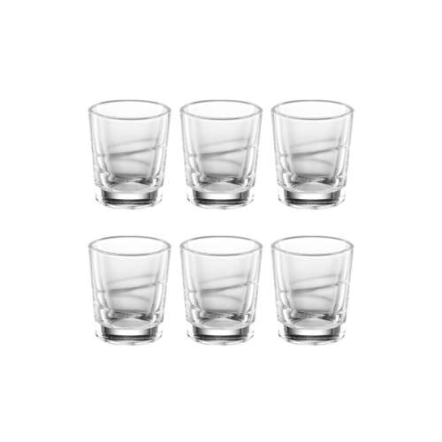 Set of 6 myDRINK 15 ml shot glasses, made of durable clear glass, dishwasher safe
