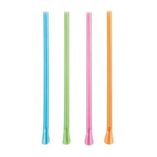 Tescoma myDRINK reusable plastic straws with stirrer, 24 pieces, 20 cm, colorful