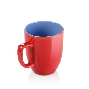 CREMA SHINE red mug with blue inside, ceramic mug - Serving