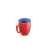 CREMA SHINE red mug with blue inside, ceramic mug