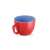 CREMA SHINE Extra large red mug with blue inside, ceramic, microwave safe, dishwasher safe