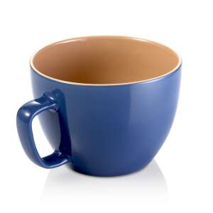 CREMA SHINE Extra large blue mug with beige interior - Tescoma