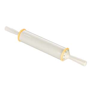 DELÍCIA Adjustable Rolling Pin, white, with yellow handles, for making pasta dough - Kitchen tool