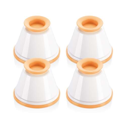 Tescoma DELÍCIA Formy na panna cotta, sada 4 kusov, biele a oranžové, na výrobu panna cotta, pudingu a iných dezertov