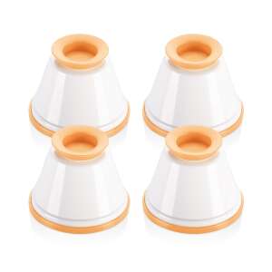 Tescoma DELÍCIA Panna cotta forma, 4 db-os szett, fehér és narancssárga színben, panna cotta, puding és egyéb desszertek készítéséhez - Sütemény kiszúró