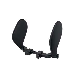 Tetieră ergonomică pentru cap și gât Dollcini pentru mașină, negru, vedere din față - Dollcini