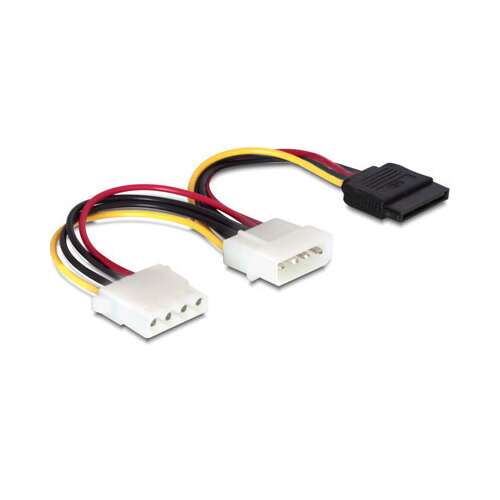 Kabel adaptera DeLOCK 60103 4-pin Molex - SATA + 4-pin Molex