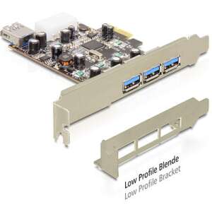 Delock PCI Express-Karte 3 x extern + 1 x intern USB 3.0 (89281) 56819713 PCI Netzwerkkarten