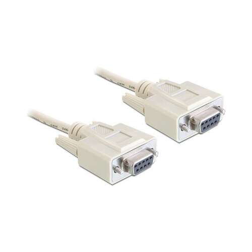 Cablu serial Delock Null Modem, 9 pini femelă - femelă, 3 m