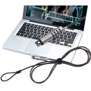 USB-s Számkódos Laptop Lakat, fekete 56836388 Laptop töltő és kiegészítő