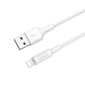 Cablu HOCO X25 Alb USB la Lightning Prim Plan - Hoco Cabluri Lightning