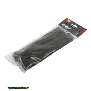 EXTOL kábelkötegelő 2,5×100mm 100db, fekete nylon; 8856152