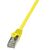 LogiLink Econline Cat.6 U/UTP Yellow Patch Cable, close up of connector