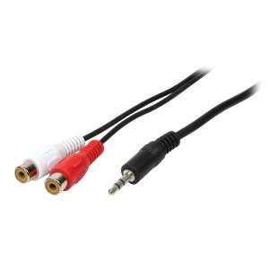 LogiLink 3.5mm to 2x RCA audio cable, 5m, black - Logilink