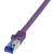 Close-up of Logilink purple Cat6A S/FTP Ultraflex patch cable