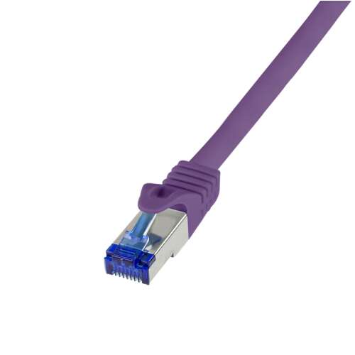 Logilink purple Cat6A S/FTP patch cable, 2m, shielded RJ45 connector