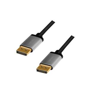 Kabel DisplayPort Logilink, DP do DP, 3 metry, 4K/60Hz, aluminiowy, czarny i szary - Logilink