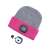 EXTOL sapka, szürke/pink, kötött, kivehető LED homloklámpával, 4×45 Lumen; USB tölthető Li-ion, 3funkció (100%-75%-50% fénye.) 43197 72824146
