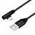 Logilink USB 2.0 Type-C to USB-A cable, black braided design
