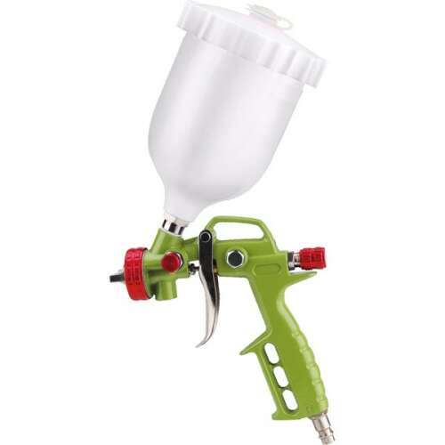 festékszóró pisztoly légkompresszorhoz, 700ml műanyag tartály, 1,5mm szórónyílás, 190L/perc, 4 Bar, 1/4" gyorscsatlakozó 72846571