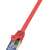 Kabel połączeniowy LogiLink PrimeLine Cat.6A S/FTP, czerwony, 0,25m