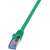 Cablu patch LogiLink PrimeLine Cat.6A S/FTP, verde, 0,25 m