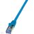Blaues LogiLink Cat.6A S/FTP Patchkabel für Gigabit Ethernet