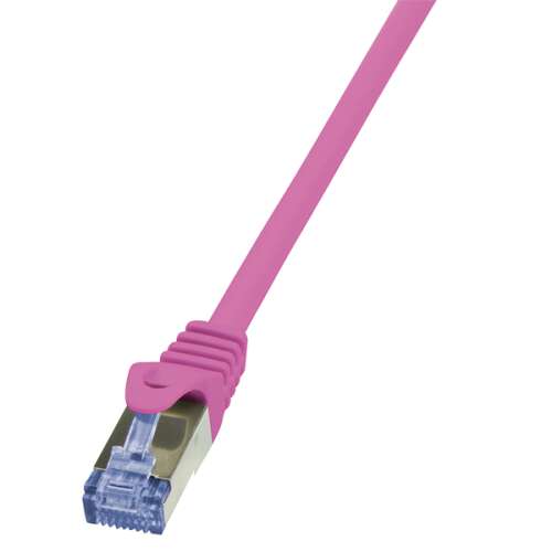 LogiLink PrimeLine Cat.6A S/FTP patch cable, pink, 2 meters