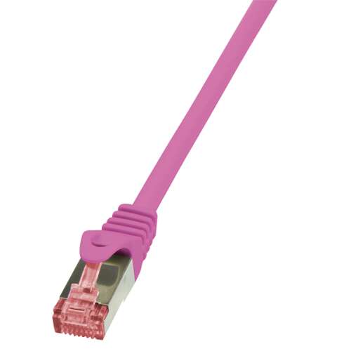 LogiLink PrimeLine Cat.6 S/FTP rózsaszín patch kábel, 5m - Hálózati kábel