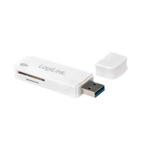 Logilink USB 3.0 SD- und microSD-Kartenleser, weiß - Kartenleser