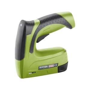 EXTOL akkus tűzőgép, Li-ion; 3,6V, 1300 mAh, kapcsok: 6-14mm (11,3×0,7mm), szegek:6-14mm (1,2×1,0-2,0), max. 30 lövés/perc 402901