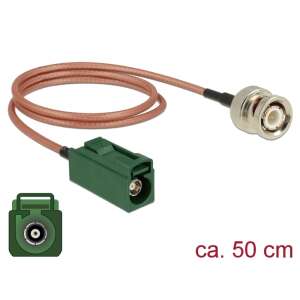 Delock Antenna kábel FAKRA E-hüvely &gt; BNC-dugó RG-316 50 cm